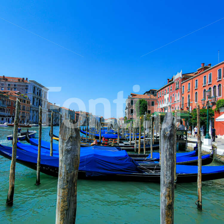 Gondolas Venice Italy gondole Wenecja.jpg - Fonti.pl