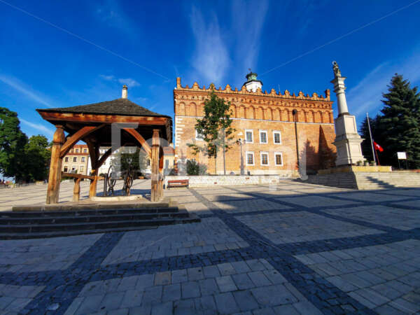 Sandomierz Ratusz i studnia rano.jpg - Fonti.pl