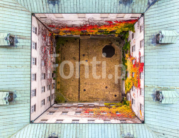 Kolorowy dziedziniec zamku w Rydzynie.jpg - Fonti.pl