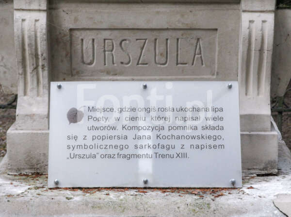 Czarnolas muzeum Jan Kochanowski Urszula lipa tablica.jpg - Fonti.pl